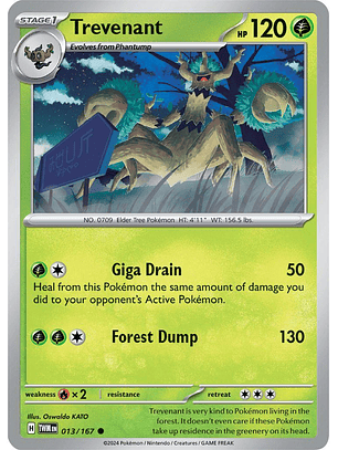 Trevenant #13/167 Pokemon Twilight Masquerade