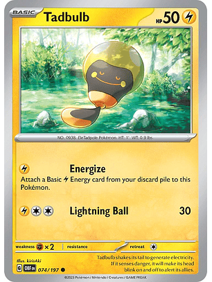 Tadbulb #74/197 Pokemon Obsidian Flames