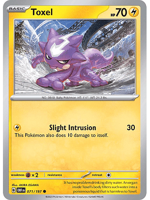 Toxel #71/197 Pokemon Obsidian Flames