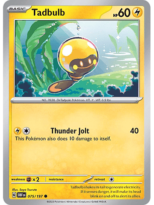Tadbulb #75/197 Pokemon Obsidian Flames