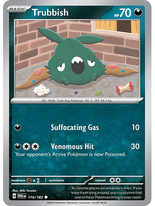 Trubbish #116/182 Pokemon Paradox Rift