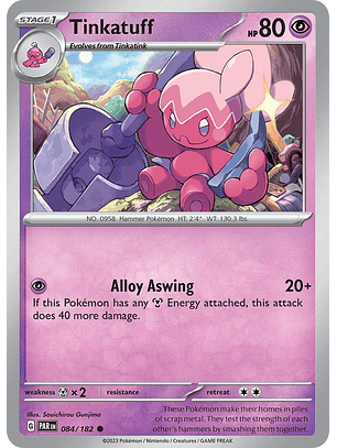 Tinkatuff #84/182 Pokemon Paradox Rift