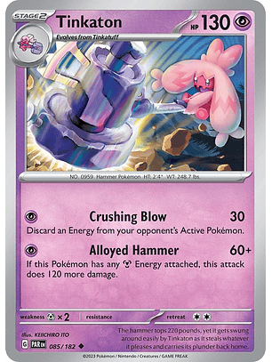Tinkaton #85/182 Pokemon Paradox Rift