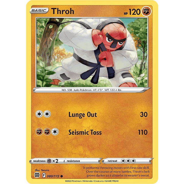 Throh #80/172 Pokemon Brilliant Stars 1