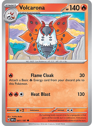 Volcarona #41/197 Pokémon Obsidian Flames