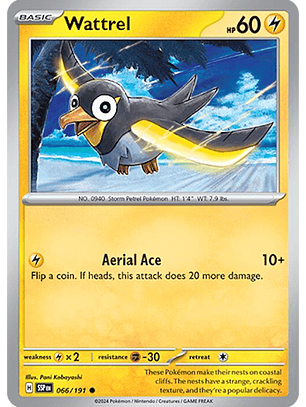 Wattrel #66/191 Pokémon Surging Sparks