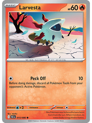 Larvesta #15/86 Black Bolt