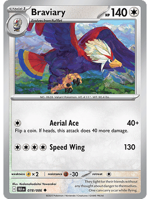 Braviary #78/86 Black Bolt