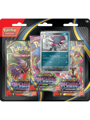 Mega Evolution Phantasmal Flames - 3 Pack Blister - Ingles