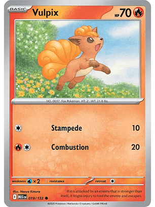 Vulpix #19/132 Mega Evolution