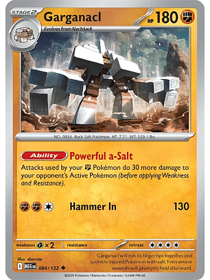 Garganacl #84/132 Mega Evolution