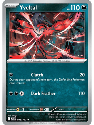 Yveltal #88/132 Mega Evolution