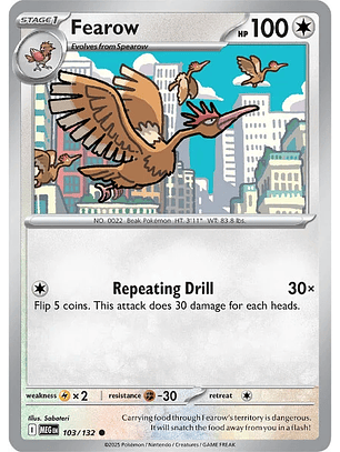 Fearow #103/132 Mega Evolution