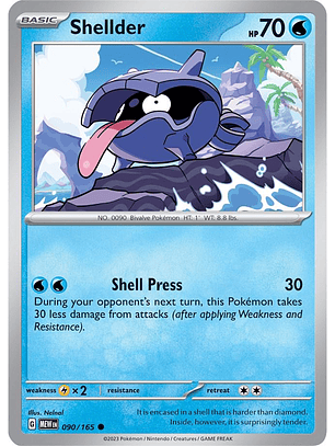 Shellder #90/165 Pokémon Scarlet & Violet 151