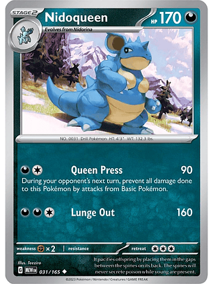 Nidoqueen #31/165 Pokémon Scarlet & Violet 151