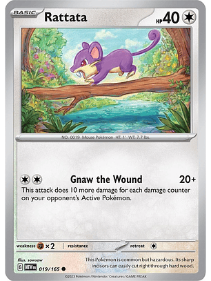 Rattata #19/165 Pokémon Scarlet & Violet 151