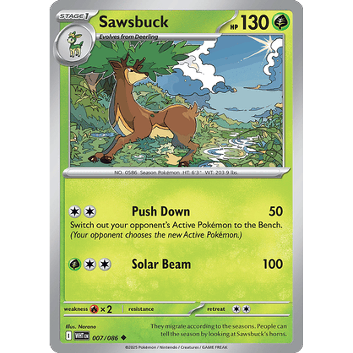 Sawsbuck #7/86 White Flare 1