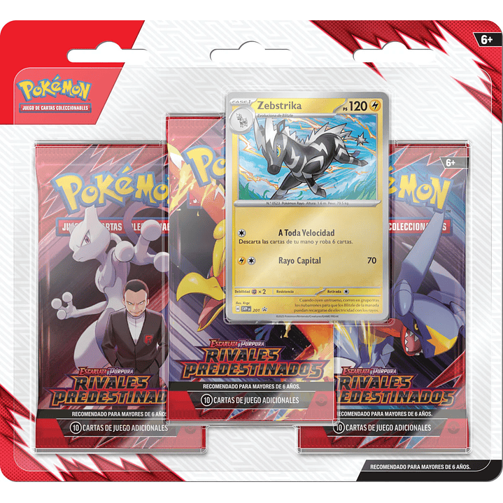 Pokemon TCG: Scarlet & Violet - Destined Rivals 3 Pack Blister - Ingles 1
