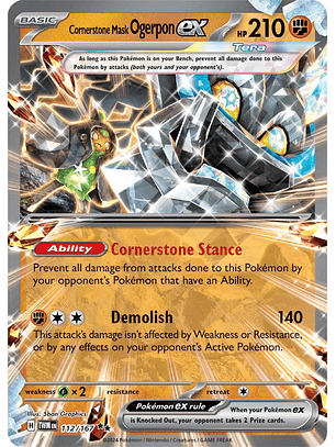 Cornerstone Mask Ogerpon ex #58/131 Pokémon Prismatic Evolutions