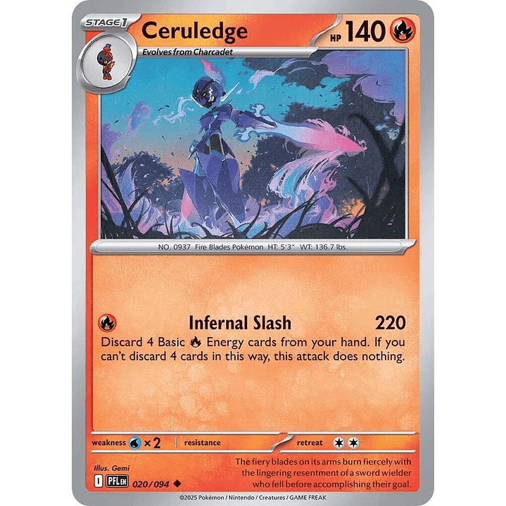 Ceruledge #20/94 Phantasmal Flames 1
