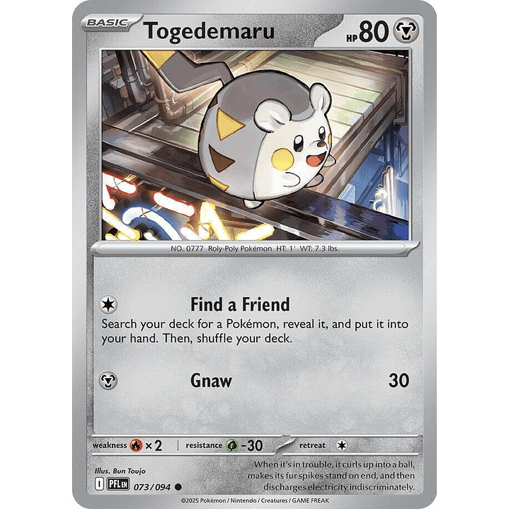 Togedemaru #73/94 Phantasmal Flames 1