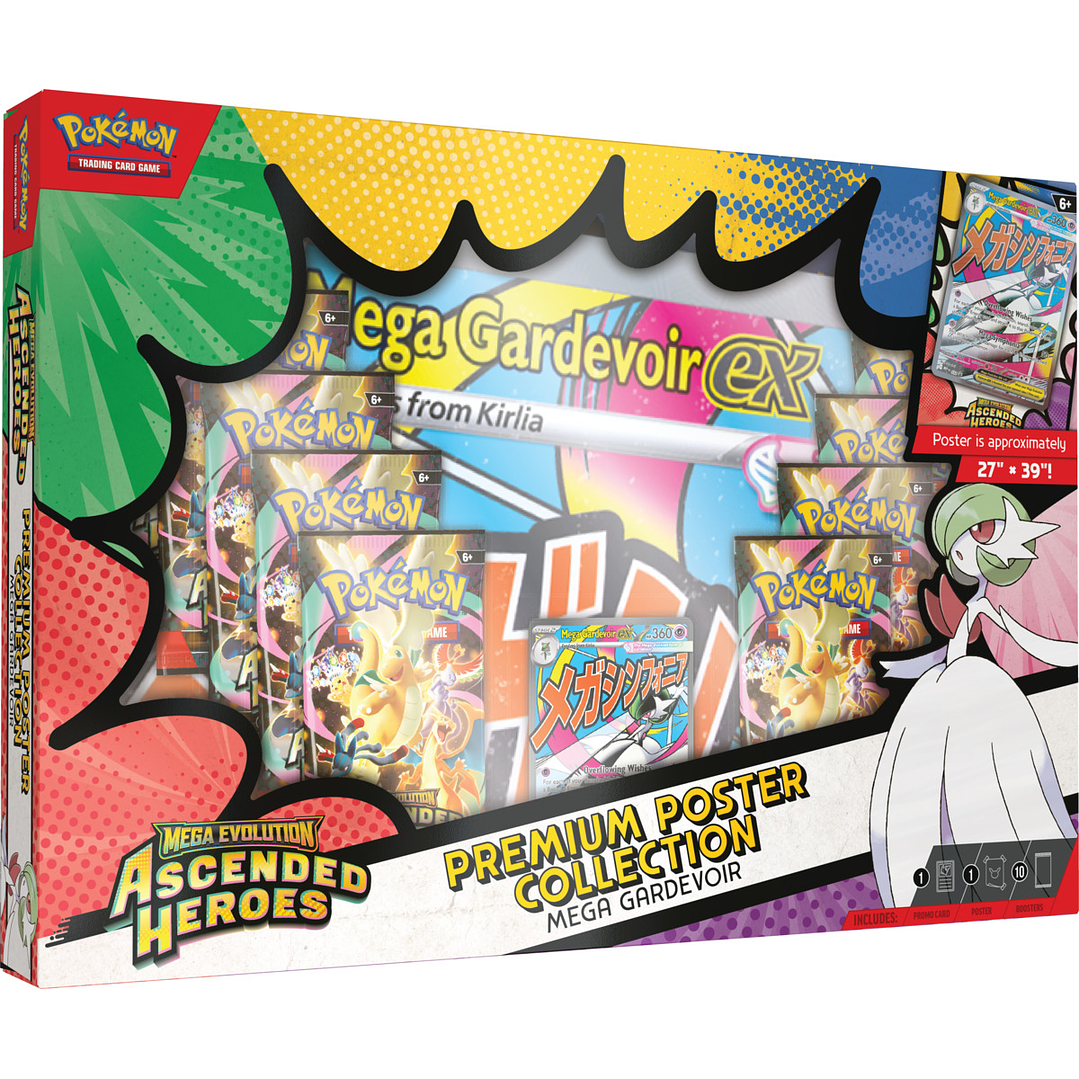 [PREVENTA 20/03/2026] MEGA EVOLUTION - ASCENDED HEROES PREMIUM POSTER COLLECTION INGLÉS - MEGA GARDEVOIR EX 1