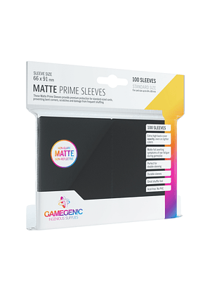 Gamegenic - Sleeves Matte Prime Sleeves - Black(100)