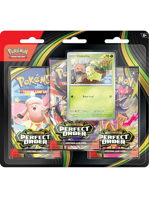 [PREVENTA 27/03/2026] POKEMON TCG MEGA EVOLUTION - PERFECT ORDER - 3-PACK BLISTER - INGLES