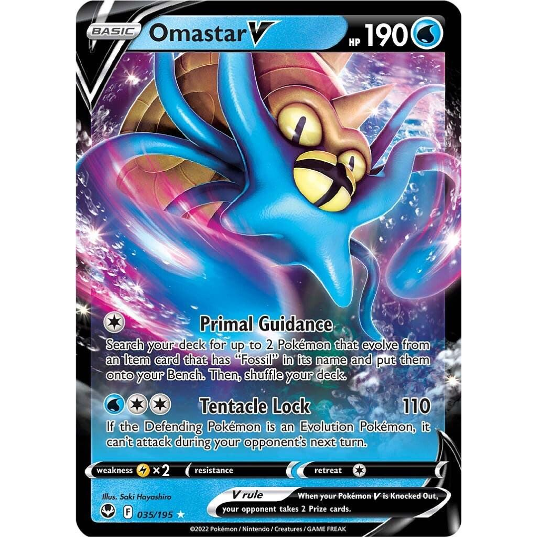 Omastar V #35/195 Pokémon Silver Tempest 1