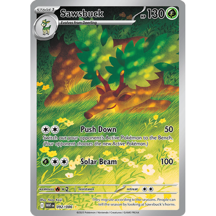 Sawsbuck #92/86 White Flare 1