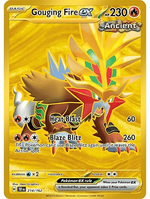 Gouging Fire ex #214/162 Pokémon Temporal Forces