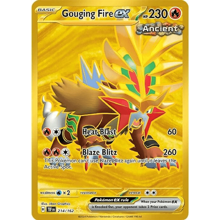 Gouging Fire ex #214/162 Pokémon Temporal Forces 1