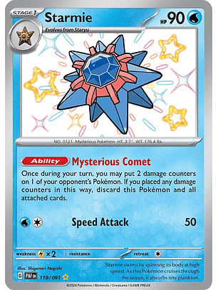 Starmie #119/91 Pokémon Paldean Fates