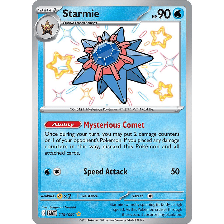 Starmie #119/91 Pokémon Paldean Fates 1