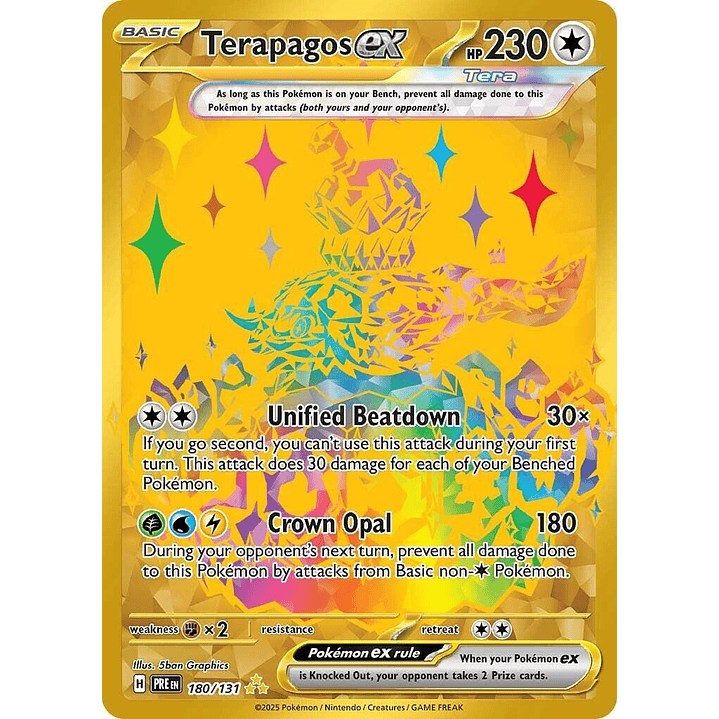 Terapagos ex #180/131 Pokémon Prismatic Evolutions 1