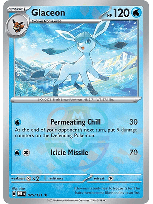 Glaceon [Master Ball] #25/131 Pokémon Prismatic Evolutions