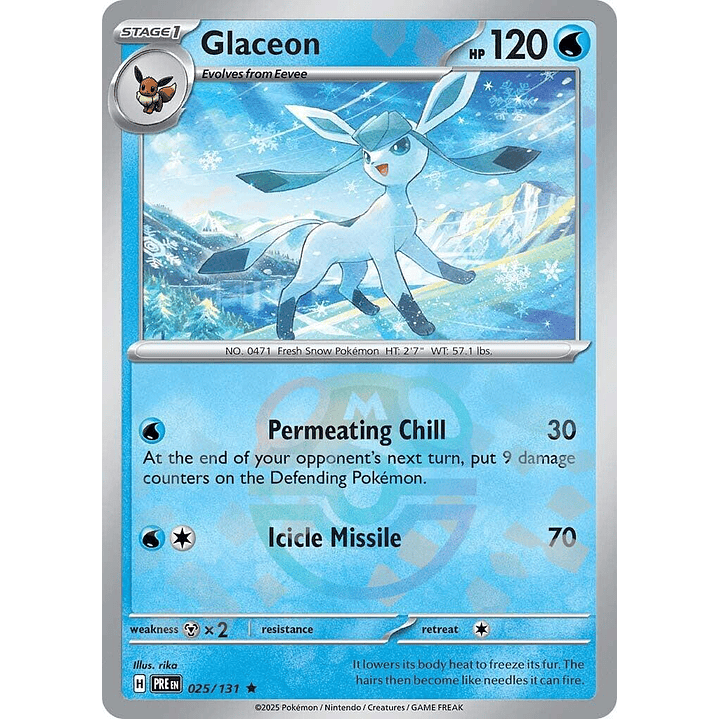 Glaceon [Master Ball] #25/131 Pokémon Prismatic Evolutions 1