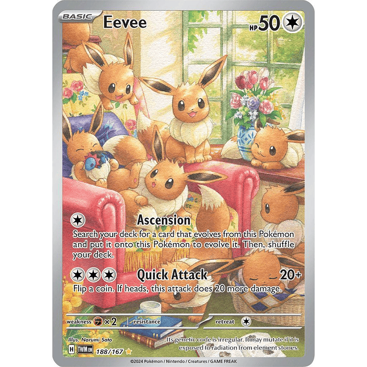 Eevee #188/167 Pokémon Twilight Masquerade 1