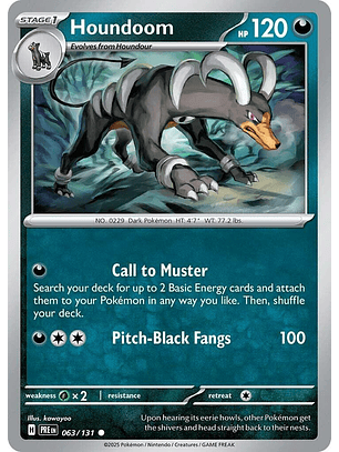 Houndoom #63/131 Pokémon Prismatic Evolutions