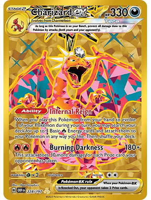 Charizard ex #228 Pokemon Obsidian Flames