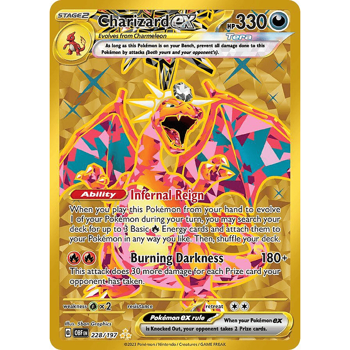 Charizard ex #228 Pokemon Obsidian Flames 1