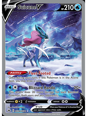 Suicune V #GG38/GG70 Pokémon Crown Zenith