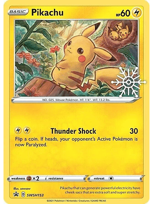 Pikachu [Snowflake Stamp] #SWSH153 Pokémon Promo