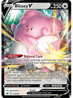 Blissey V #119/198 Pokémon Chilling Reign