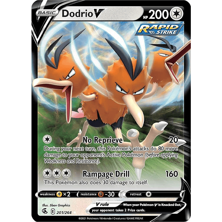 Dodrio V #201/264 Pokémon Fusion Strike 1