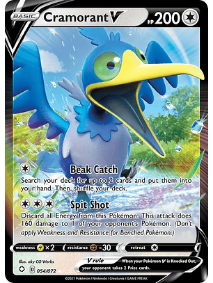 Cramorant V #54//72 Pokémon Shining Fates