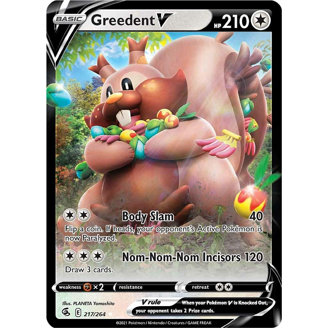 Greedent V #217/264 Pokémon Fusion Strike 1