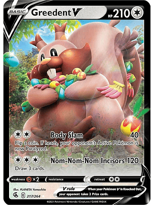 Greedent V #217/264 Pokémon Fusion Strike