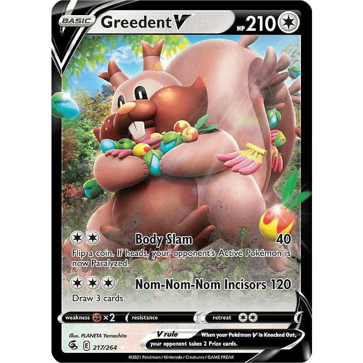 Greedent V #217/264 Pokémon Fusion Strike 1