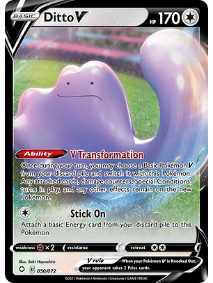 Ditto V #50/72 Pokémon Shining Fates